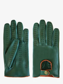 Gants Pilote Homme - Vert Foncé / Naturel