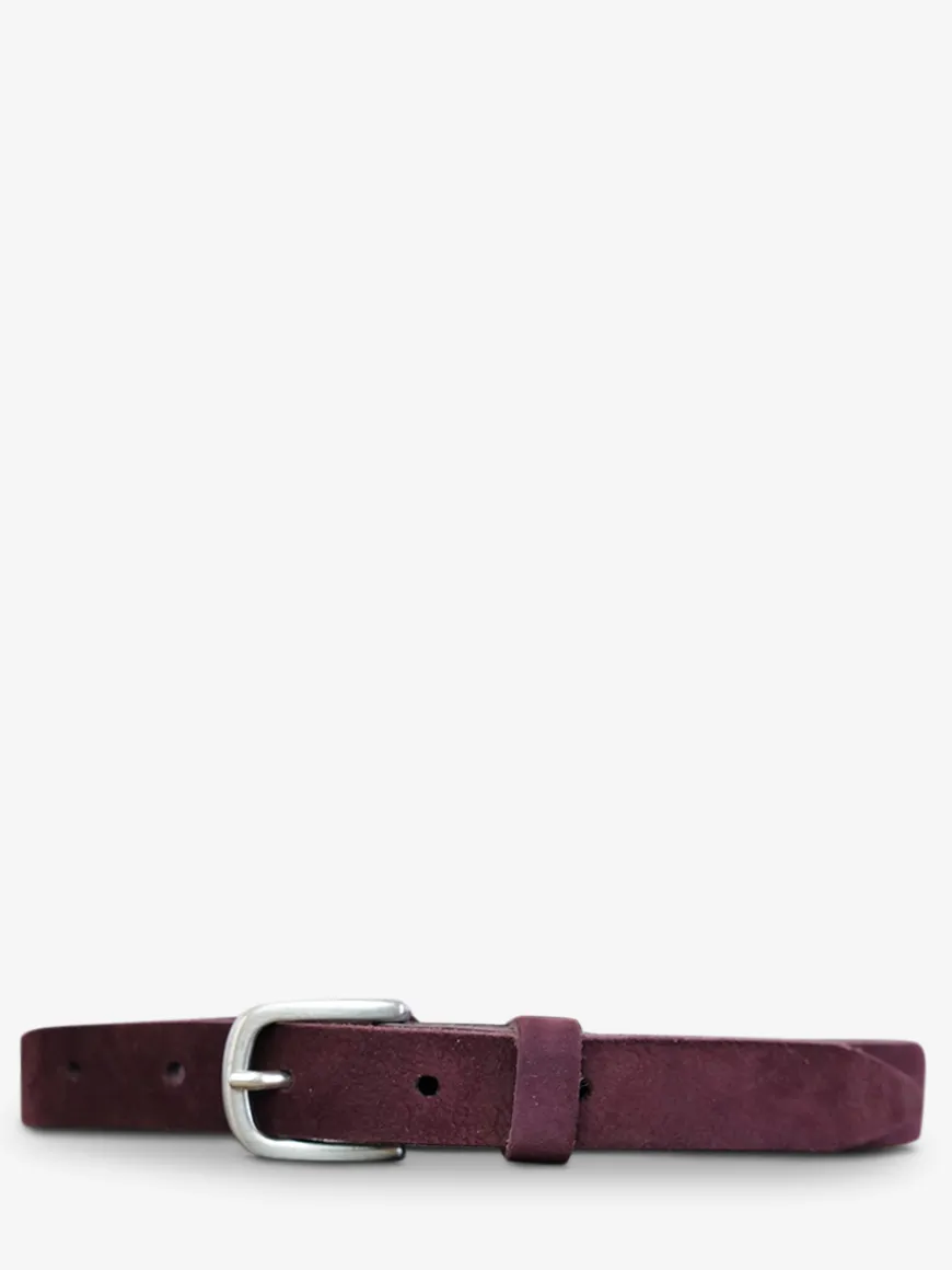 LaCeinture Magnifique Nubuck - 20mm - Prune