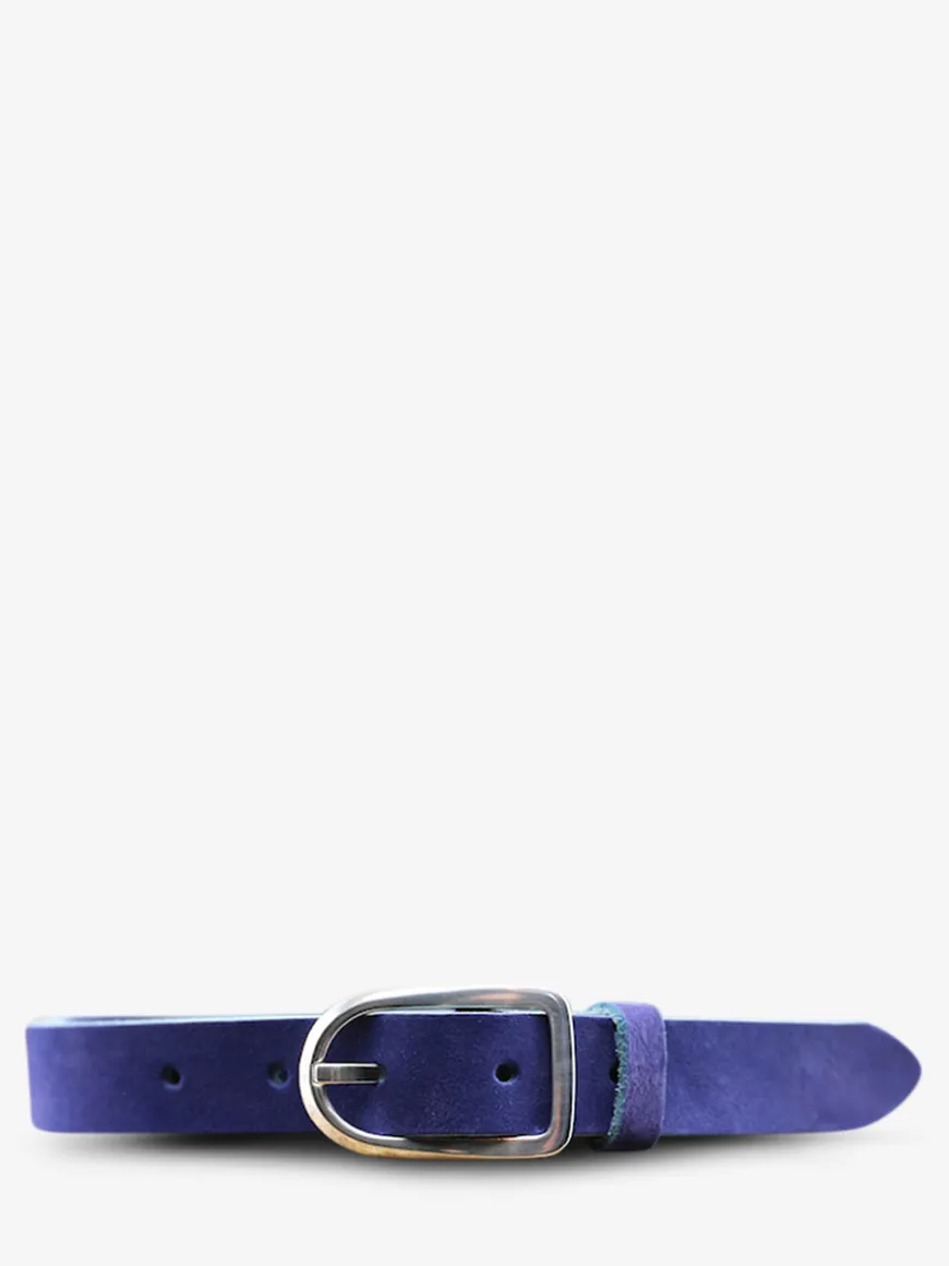 LaCeinture Magnifique Nubuck - 25mm - Bleu Électrique