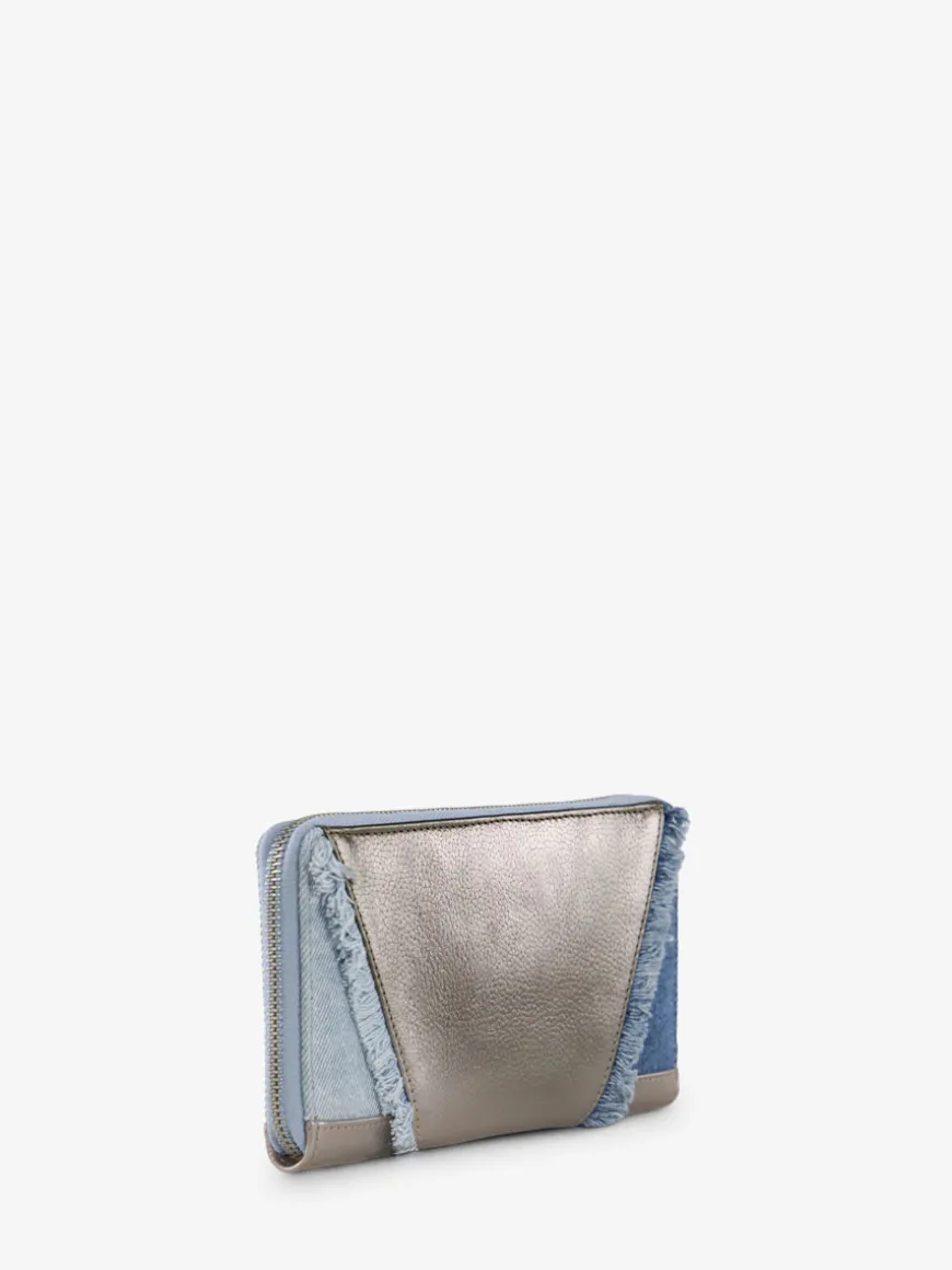LePortefeuille Charlotte - Denim / Acier