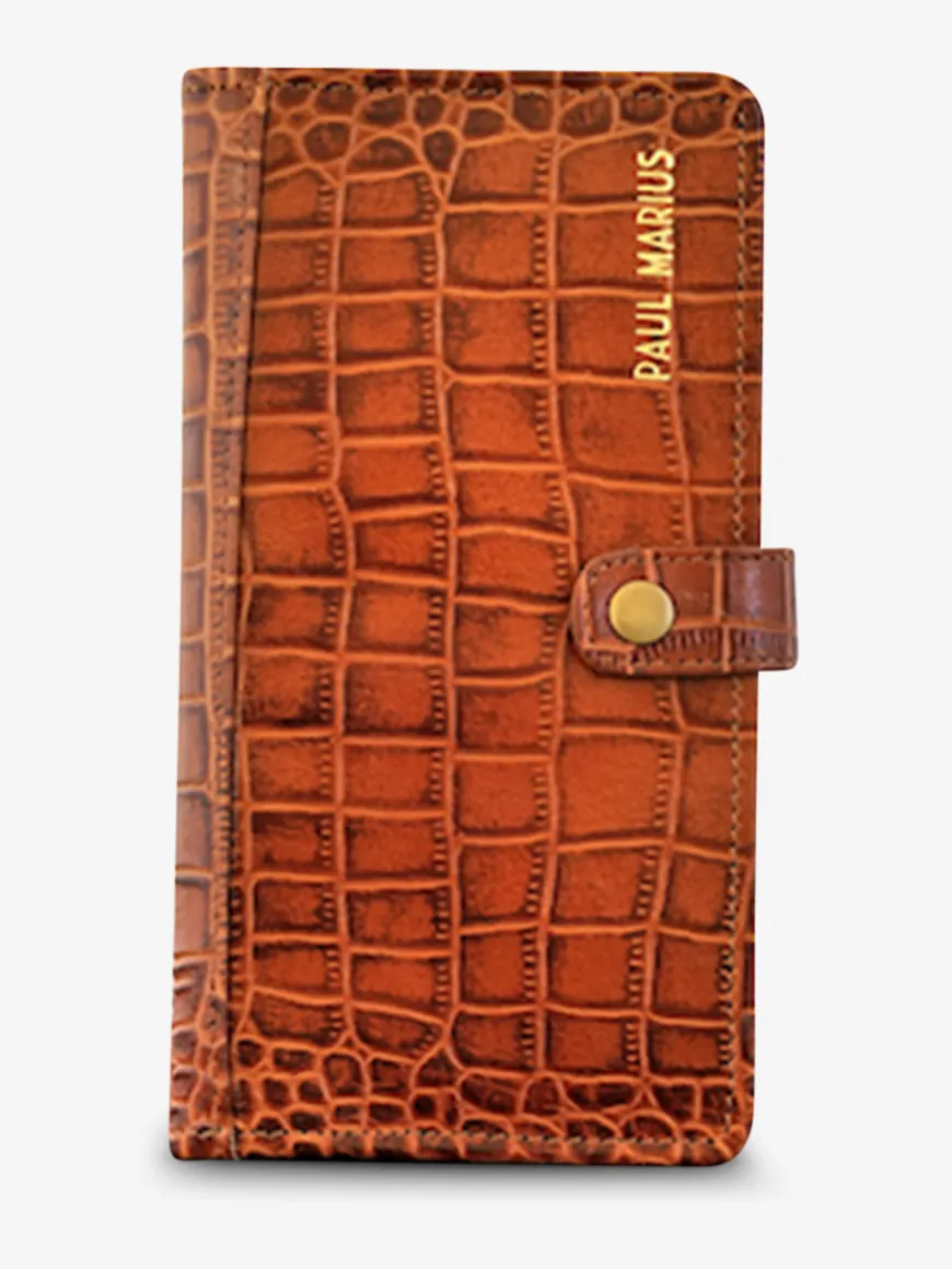 LePortefeuille Charlotte N°2 Alligator Cocktail - Ambre