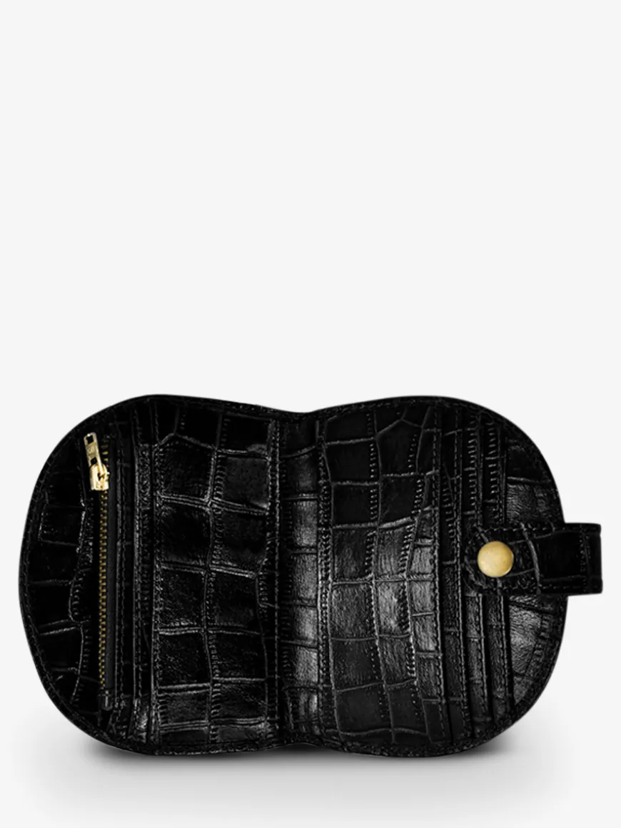 LePortefeuille Manon N°2 Alligator - Noir De Jais