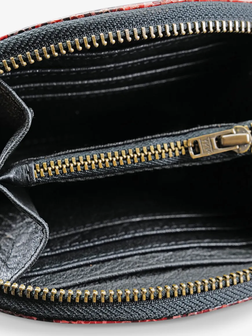 LePortefeuille Manon Python - Rouge Grenat