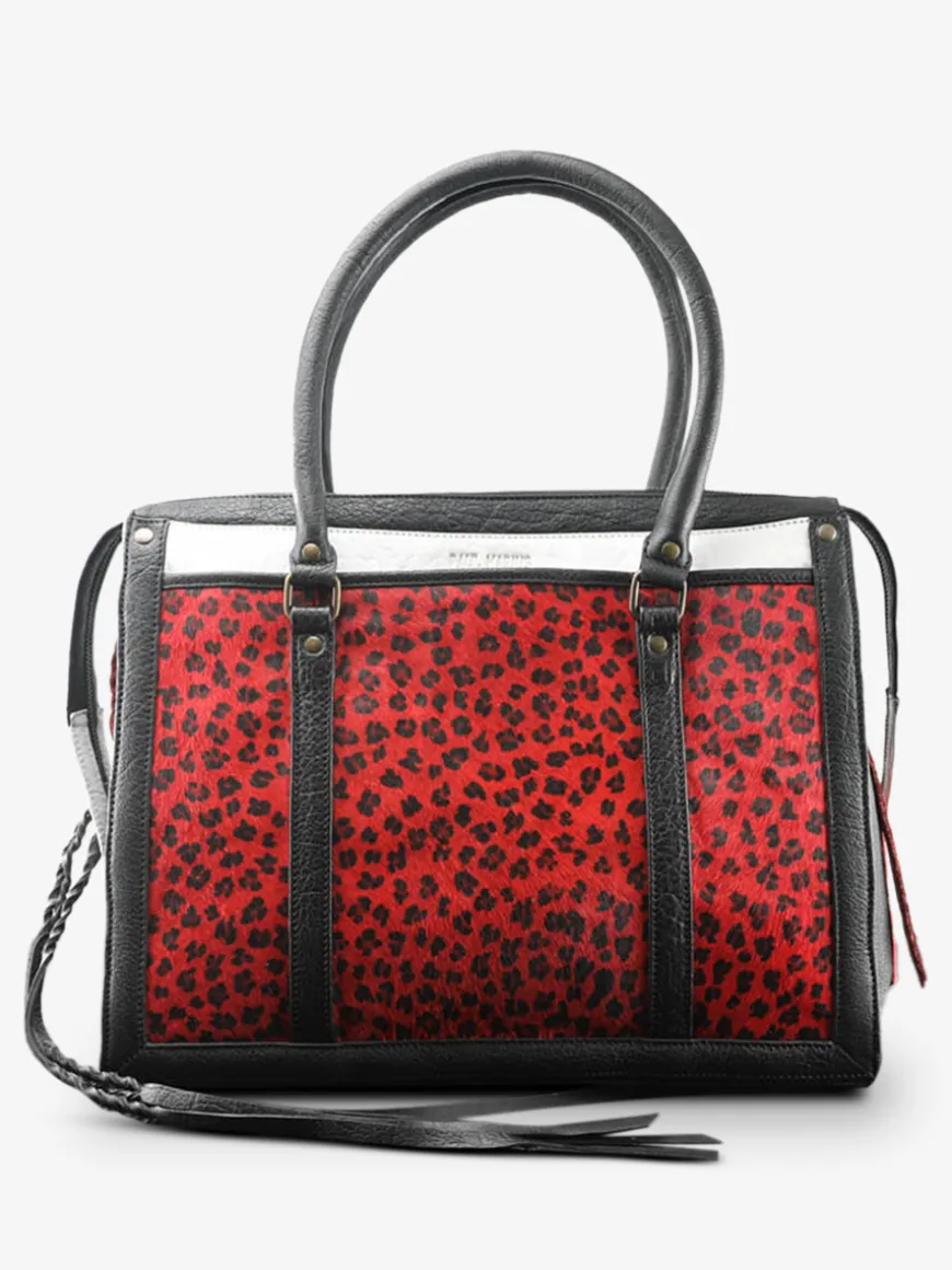 LeRive Droite - L - Léopard - Noir / Rouge