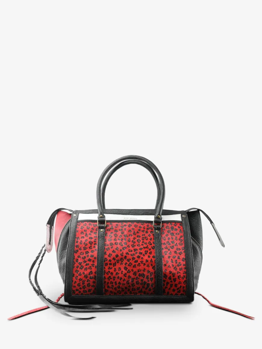 LeRive Droite - L - Léopard - Noir / Rouge