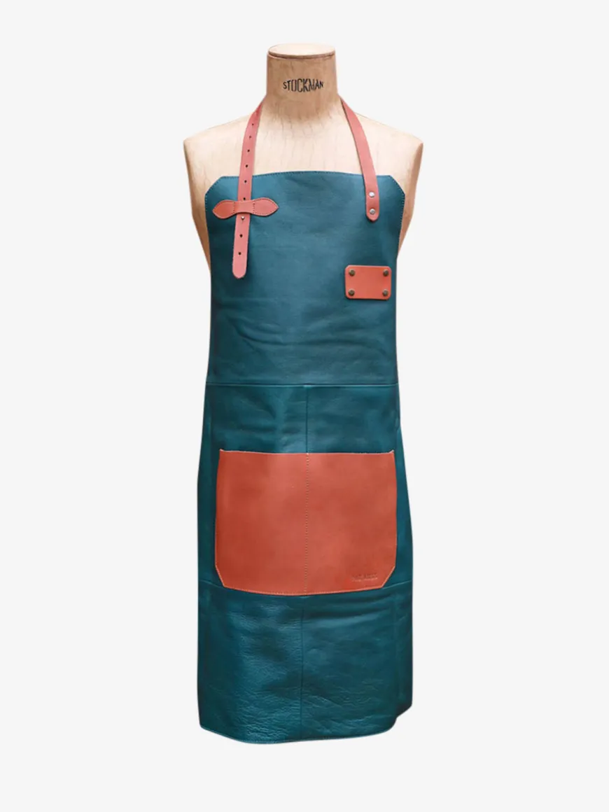 LeTablier En Cuir - Cobalt