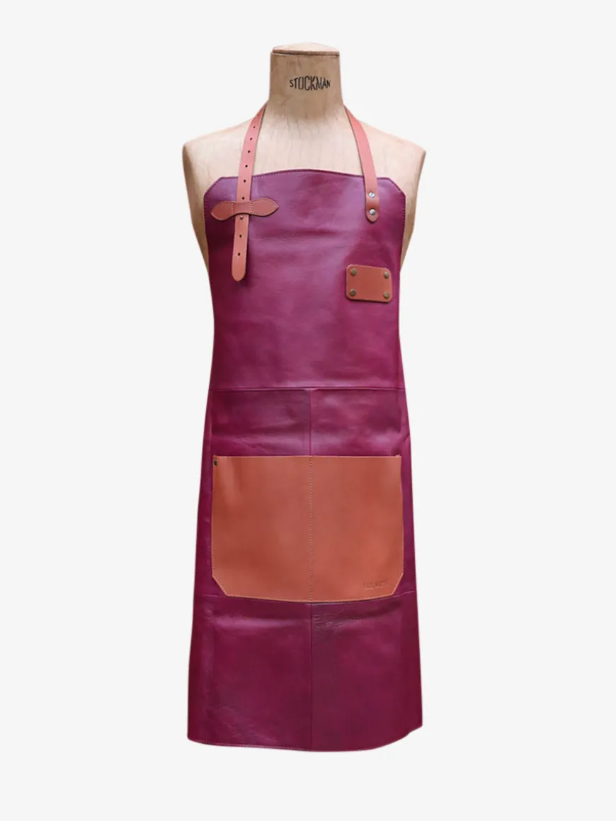 LeTablier En Cuir - Prune